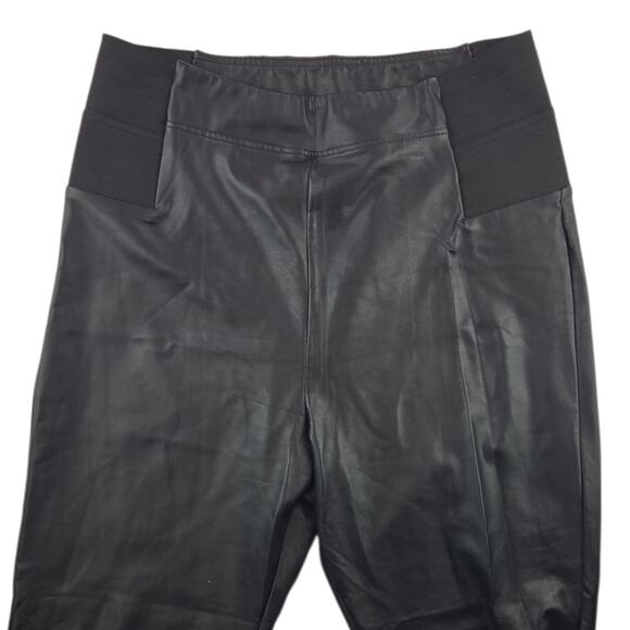 A New Day | Black Faux Leather High Waisted Leggings | Size Large - Picture 4 of 6